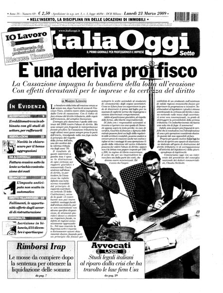 Italia oggi : quotidiano di economia finanza e politica